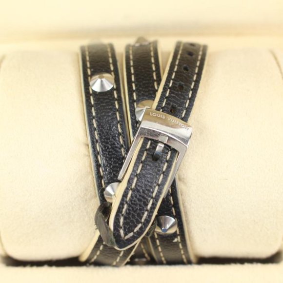 Louis Vuitton Triple Coiled Q1212 Tambour Watch 28mm Quartz 25lv37s - Picture 10 of 12